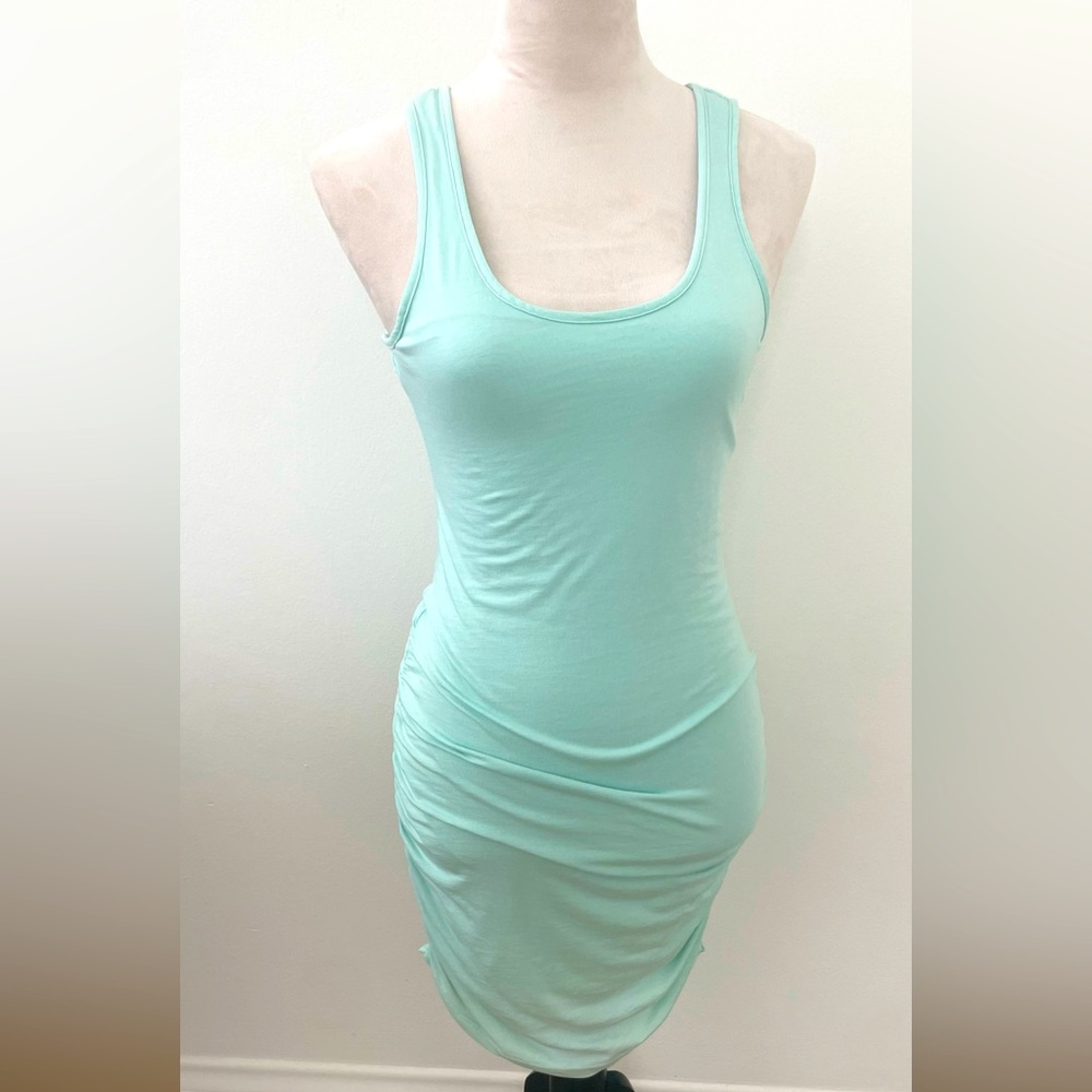 bobi Tiffany Blue Sea-foam Sleeveless Mini Dress - Picture 3 of 6